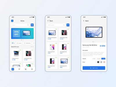 Gadget E-Commerce App android app cellphone computer design gadget ios laptop pc tablet ui ux