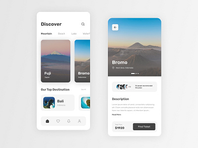 Travel App UI Design app design travel ui ux