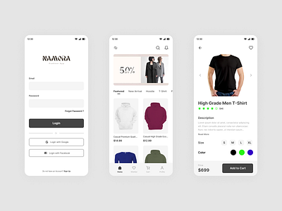 Fashion E-Commerce App UI Design app design e commerce fashion ui ux