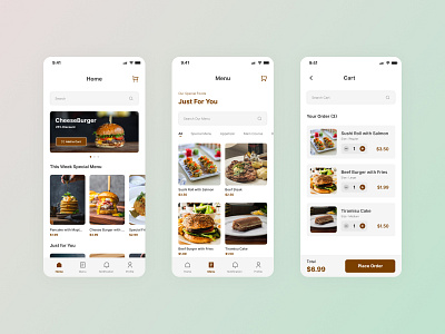 Restaurant App UI Design app design restaurant ui ux