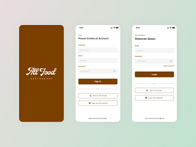 Login and Sign Up page UI Design app design login sign up ui ux