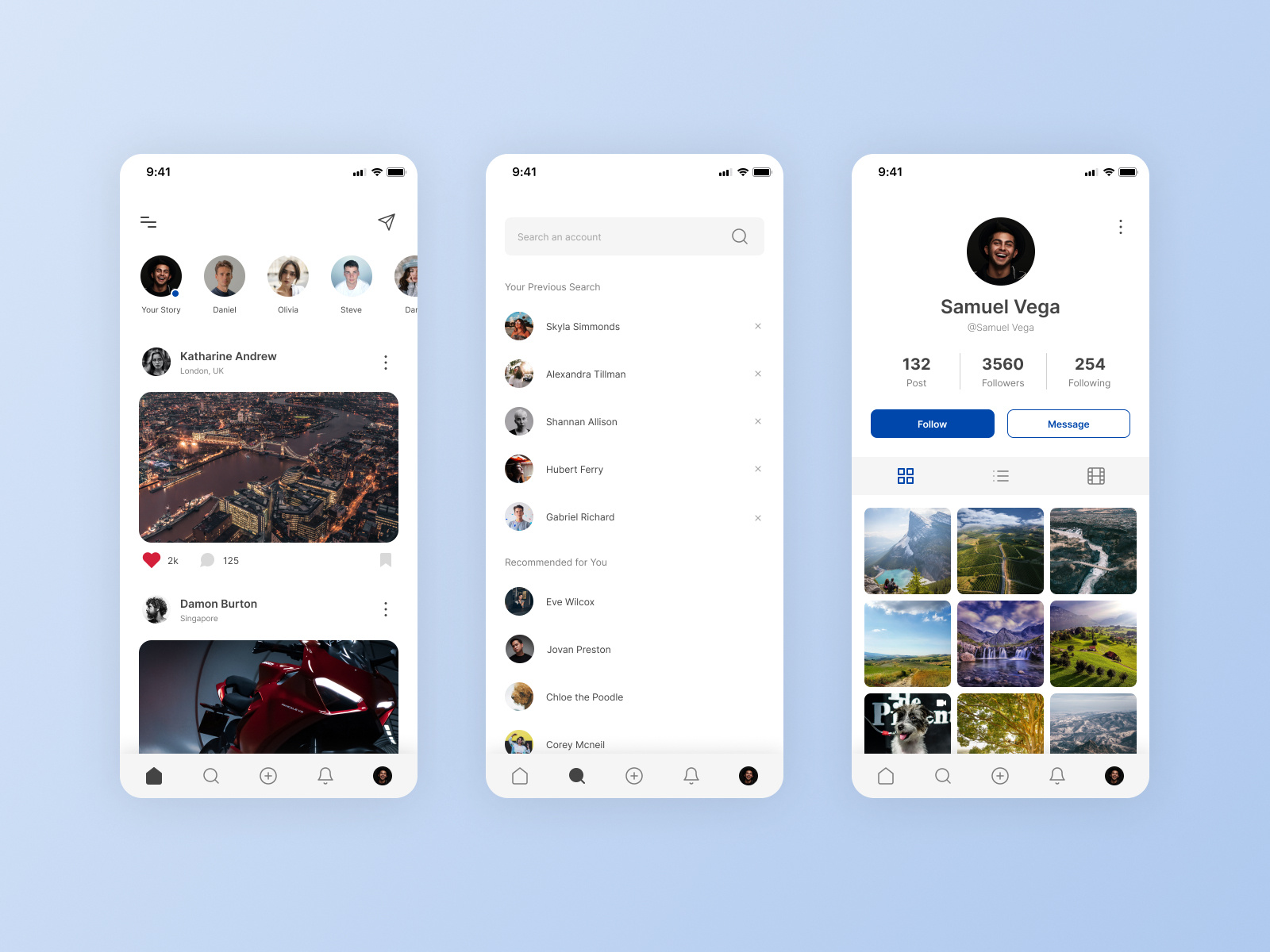 Social Media App by Vito Lauda on Dribbble