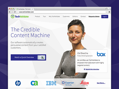 Techvalidate Homepage abstract business corporate geometric homepage landing page responsive ui web design website