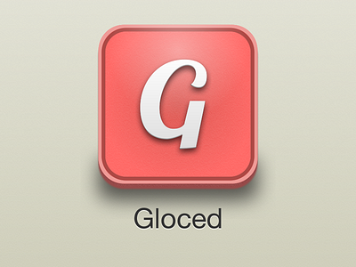 Gloced icon flat gloced icon