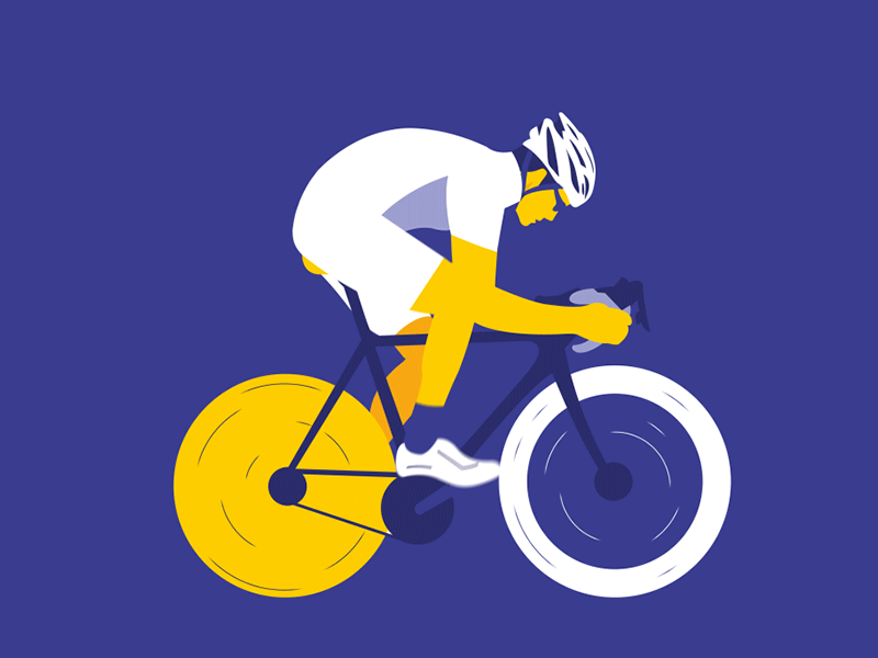 Bike Animation animation athlete bicycle bike branding british transplant games cycle cycling design flat gif graphic design illustration race sport sport animation vector