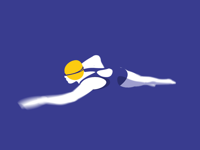 Swimming Animation animation athlete branding british transplant games design flat gif graphic design illustration sport sport animation swim swimmer swimming swimming animation vector