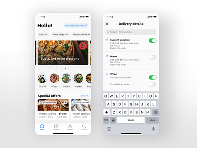 Food delivery app delivery design fastfood food mobile ux uxui