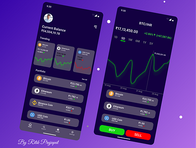 Crypto Wallet App app crypto crypto currency design figma financial ui wallet app