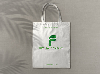 Letter F Natural Logo graphic design logo