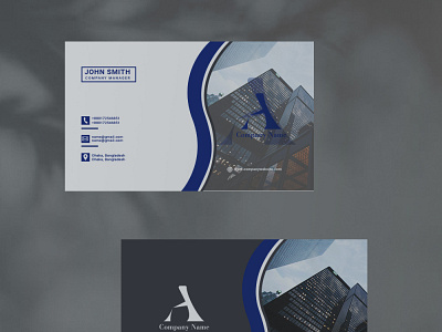 Business Card Design With Letter A logo brand design branding business card concept creative design design graphic design illustration logo