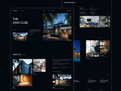 MD Group — Landing page for construction company architecture construction company corporate dark design figma grid landing page minimalism ui uiux