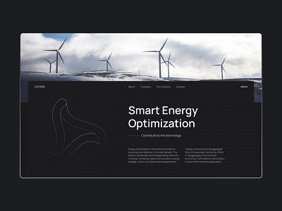 ENERGO. — Corporate Website Design corporate dark energy landing page minimalism solar ui uiux website design windmill