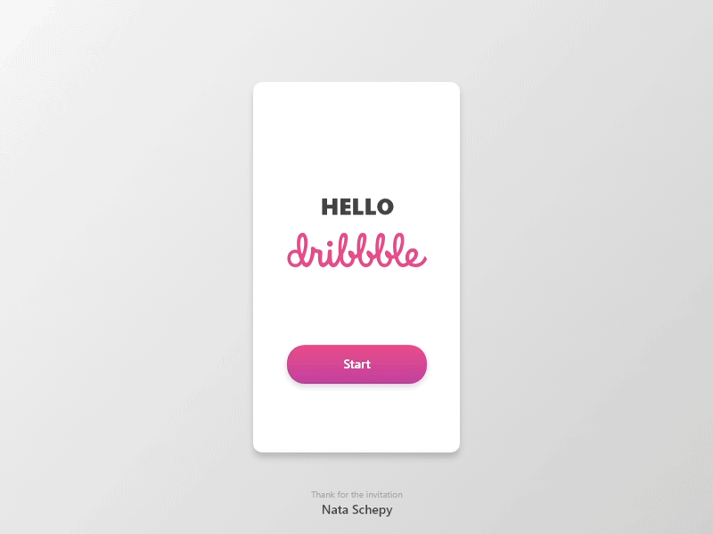 Hello Dribbble! animation app debut dribbble gif hello hello dribbble photoshop website