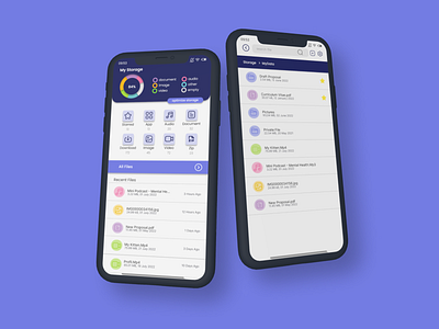 File Manager App app design file manager app illustration ui uiux desain