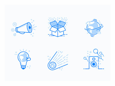 Outline Icons for carees page careers page icon icon a day illustrator vector