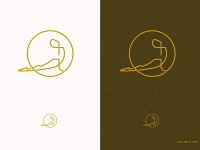 Yoga School Logo golden logo proportion yoga