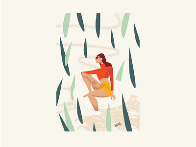 Summerfeelings fashion illustration nature summer vector