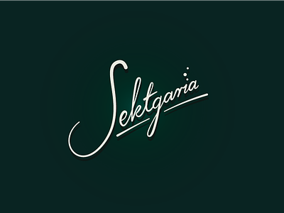 Sektgaria Logo handwritten logo vintage