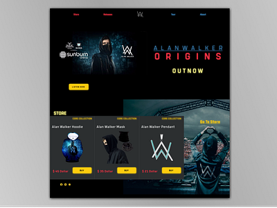 Alan Walker Website Redesign