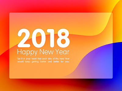Happy New Year 2018 2018 gradients graphic design happy new year new year wishes poster design wishes