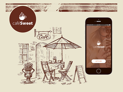 CafeSweet Splash Screen android application graphics illustrations mobile application responsive design user experience design user interface design uxui
