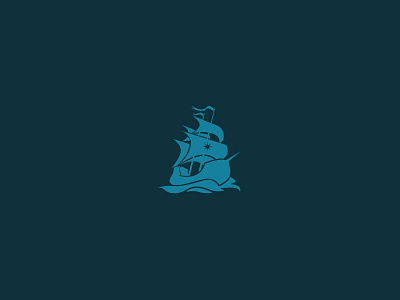 I'm on a boat! azimuth branding design logo navigation ship waves