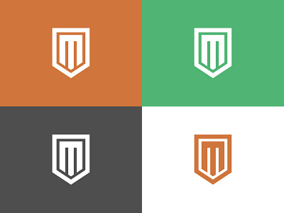 Mezco branding clean design logo protection sharp edges shield thick lines