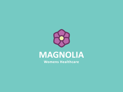 Flower Power branding clean flower gynecology identity logo magnolia mark minimal