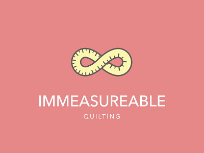 Measuring the Immeasureable branding clean identity infinity logo mark minimal quilting ruler