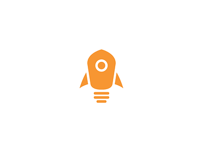 An updated thing for that thing blastoff branding clean design filament idea launch lightbulb logo rocket simple