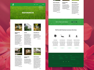 Southern Scapes Launch branding clean grass grid icons landing page ui user interface ux web design website