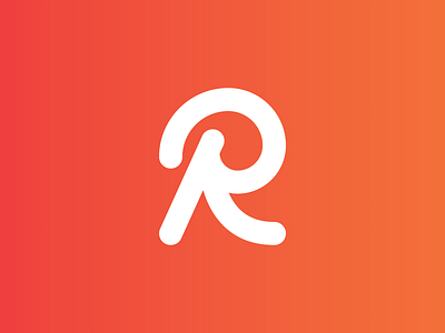 R branding clean gradiant identity logo logo design r