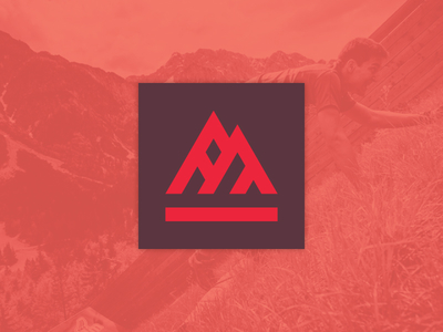 Relentless Pursuit badge branding clean f fitness identity logo mountain p pursuit simple thick lines