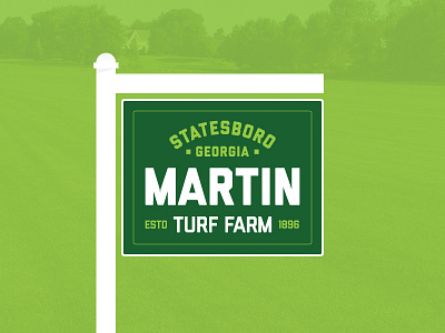 Here's your sign badge badges blades branding farm georgia grass identity landscaping logo turf typography