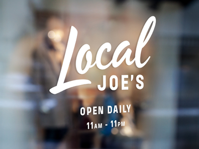 Eat Local. Drink Local. beer branding burger hops identity local joes logotype restaurant script typography wings