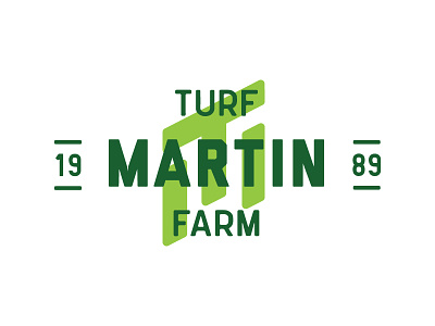 Martin Turf Farm badge badges blades branding farm georgia grass identity landscaping logo turf typography