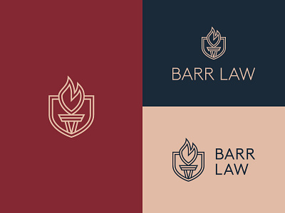 A light in the darkness... attorney branding clean flame icon identity law firm lawyer light logo logo design mark monoline protect shield torch typography