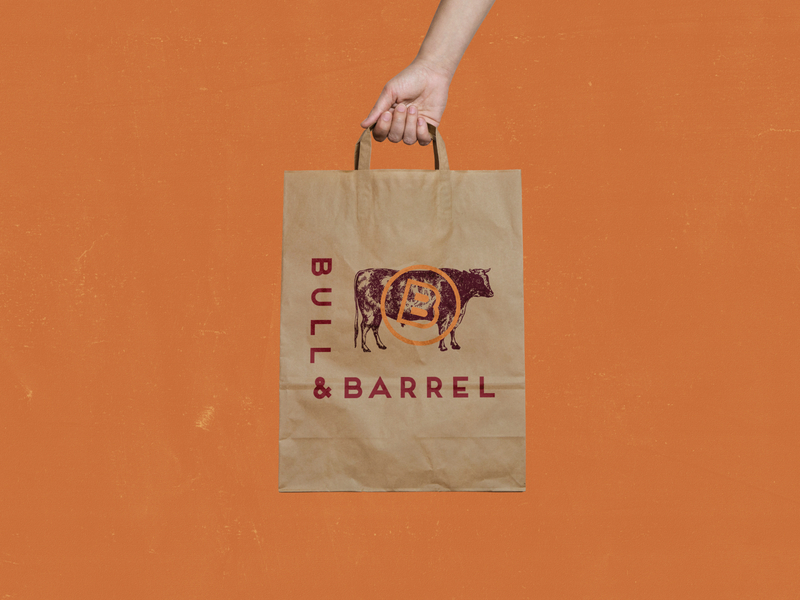 Bull and Barrel, Part Three branding bull cow identity illustration logo restaurant steakhouse type typography