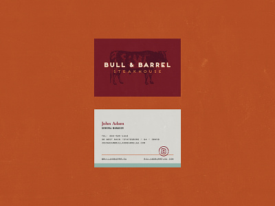 Bull and Barrel, Part Four badge branding clean identity illustration logo logo design restaraunt seafood steakhouse type typography