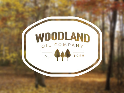 Woodland Oil Concept branding logo oil retro trees