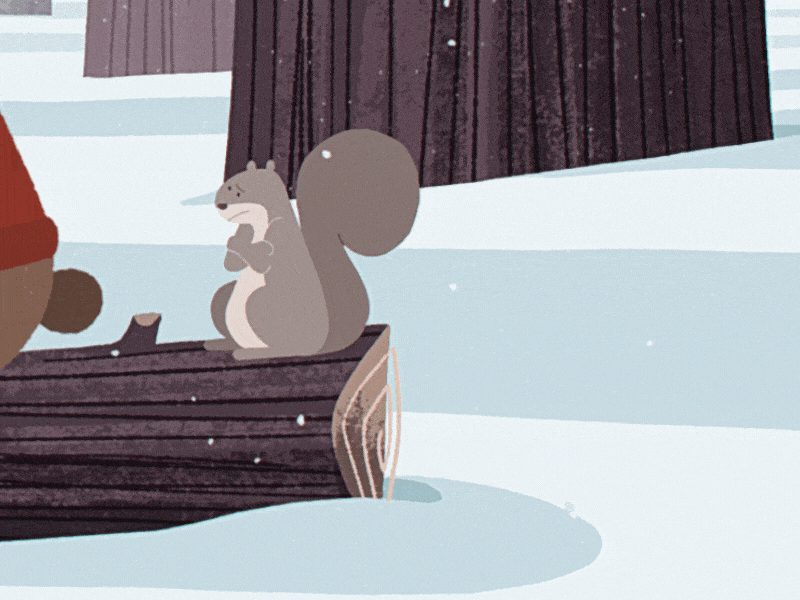 Squirrel breakdown - CBS Holiday Greetings animation breakdown cel celanimation framebyframe squirrel