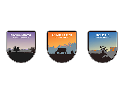 Ranchlogs Branding Kit badges dawn dusk nature nature badges silhouette sunset