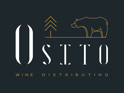 Osito Wine Distributing bear dark distributing font osito tree wine