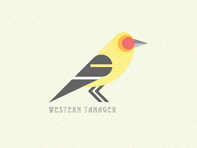 Native Bird Series - Western Tanager bird native bird red songbird west western tanager yellow