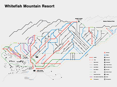 Big Mountain Subway Style Trail Map