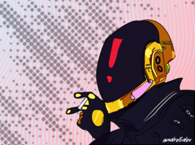 Daft Punk Illustration logo ui