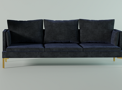 Catalina Blue velvet sofa in Blender 3d blender blender3d interior design photorealistic render sofa