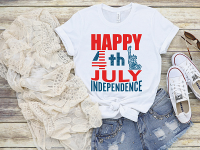 Happy 4th July Independence | 4th July T-Shirt Design america american american flag apparel dude flag fourth freedom graphic independence independent liberty patriotic print shirt star tshirt design us