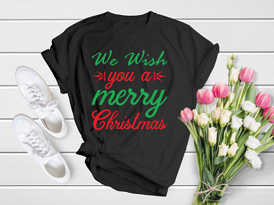 We Wish You a Merry Christmas | Merry Christmas T-Shirt Design 25 apparel bell christmas christmas design christmas time christmas tree christmas tshirt december deer merry merry christmas noel santa shirt t shirt t shirt tee tree xmas