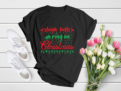 Sleigh Bell Ring On Christmas | Merry Christmas T-Shirt Design 25 apparel bell christmas christmas design christmas time christmas tree christmas tshirt december deer merry merry christmas noel santa shirt t shirt t shirt tee tree xmas